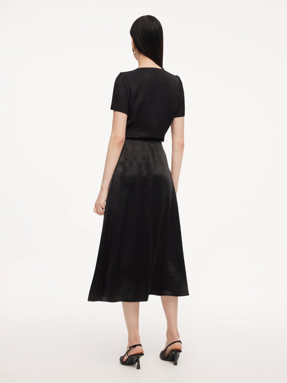 100% Acetate Women A-Line Skirt