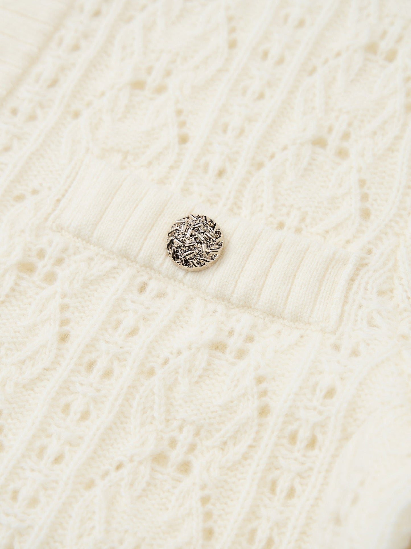 100% Wool Open Knit Women Cardigan