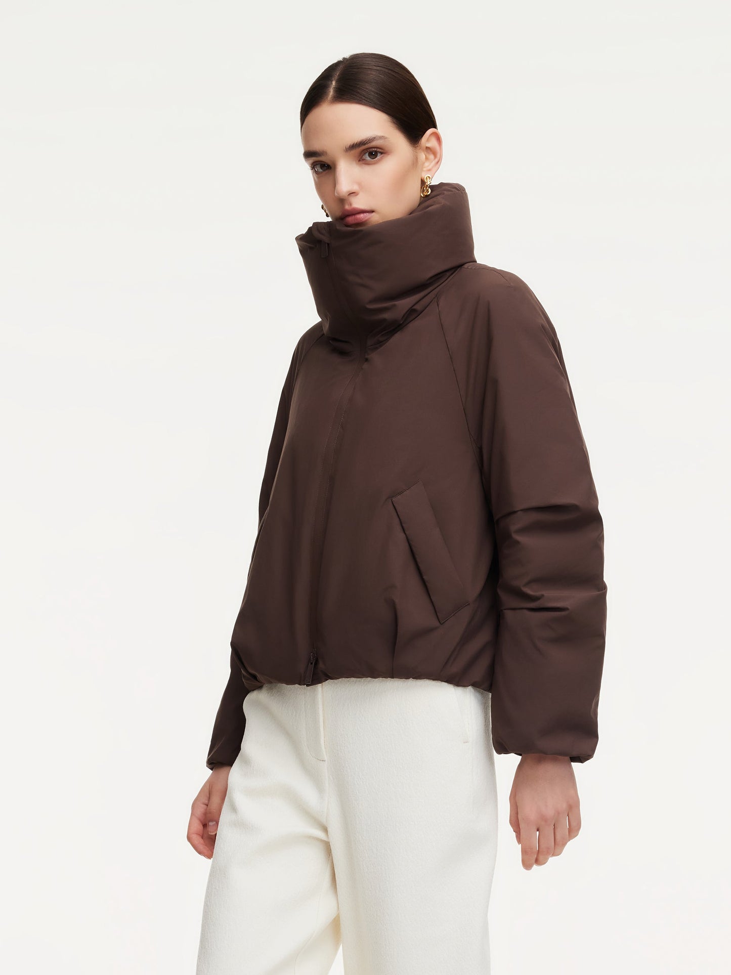 Cocoon Lightweight Convertible Collar Goose Down Parka