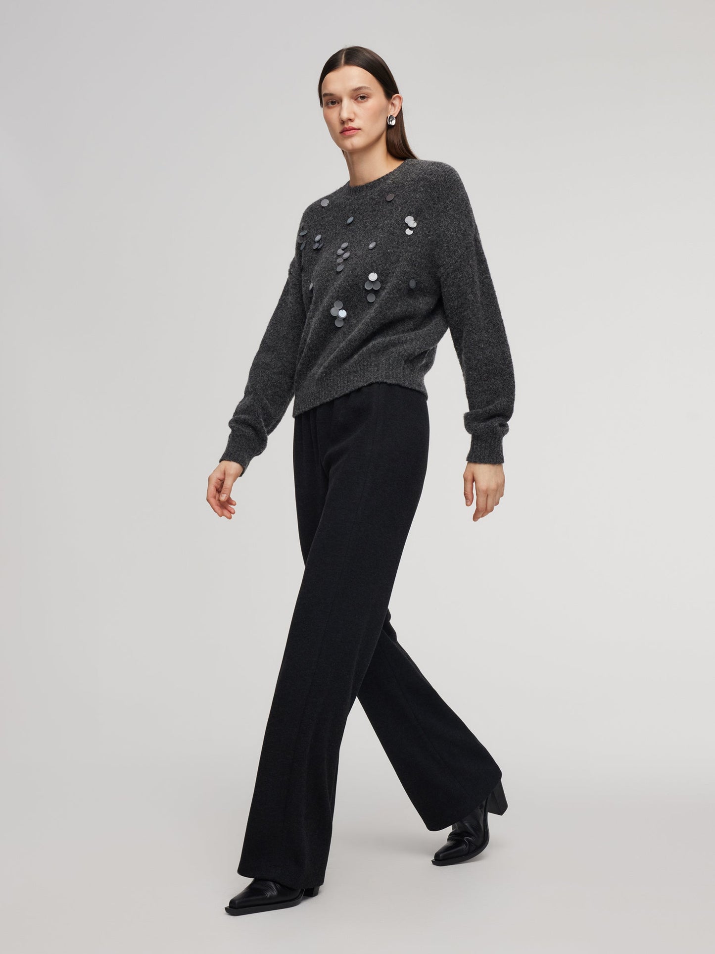Stretch Loose Straight Leg Women Pants
