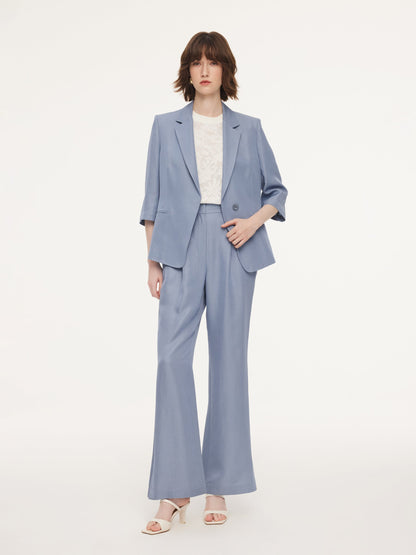 Acetate Tencel Linen Blend Women Blazer