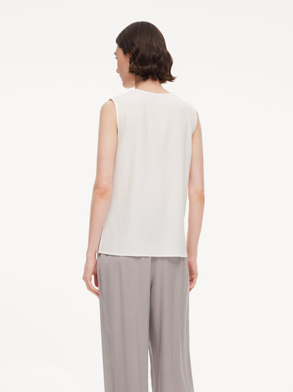 Triacetate Blend Women V-Neck Tank Top