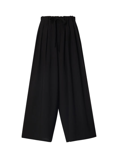 Machine Washable Wool Blend Loose Fit Unisex Barrel Leg Pants