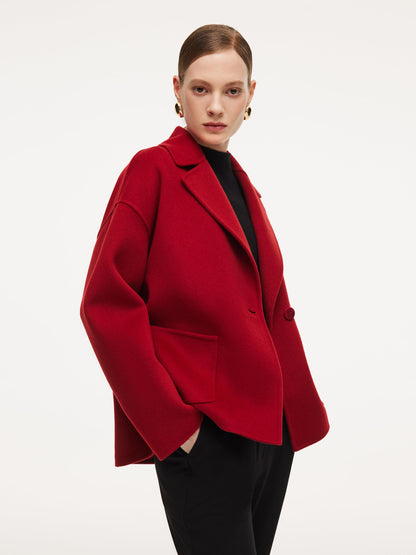 Cashmere Wool Blend Double-Faced Women Coat