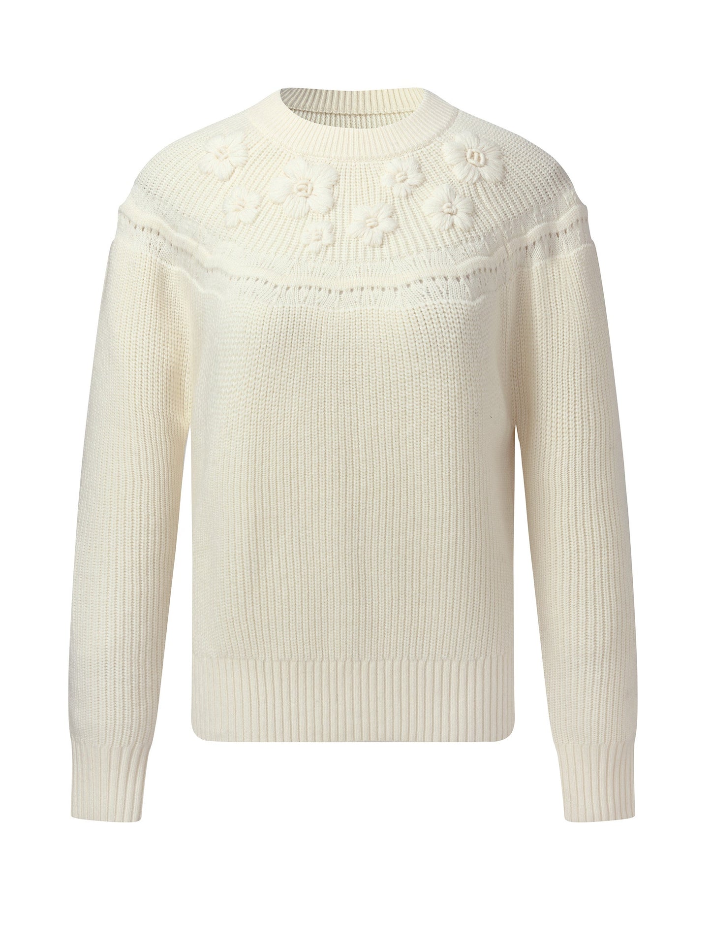 Wool Blend Embroidered Women Sweater