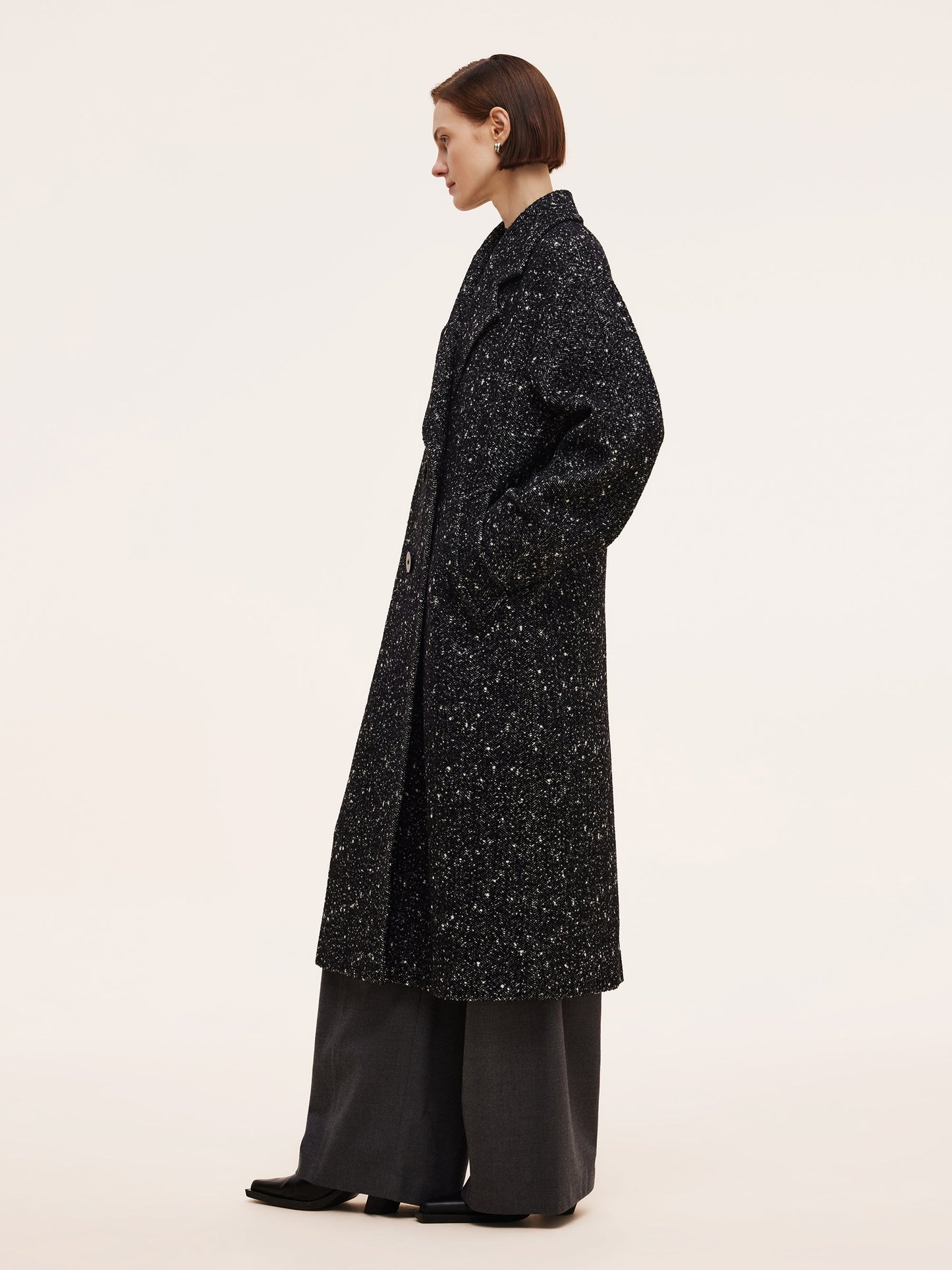 Wool Blend Unisex Oversized Coat
