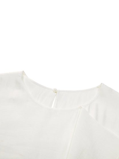 Lyocell Acetate Blend Ruffle-Detail Women Tank Top