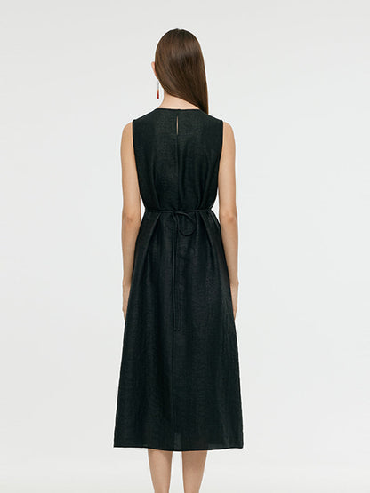 18 Momme Xiang Yun Silk Women Vest Midi Dress