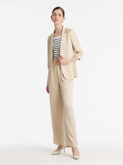 Acetate One Button Women Blazer