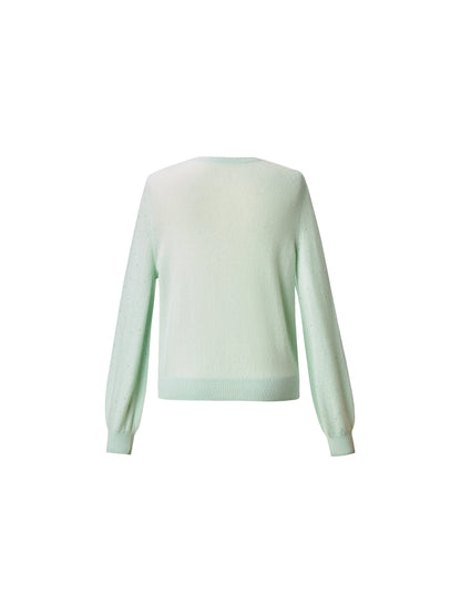 [Preview] 100% Cashmere Beaded Sequins Women Sweater