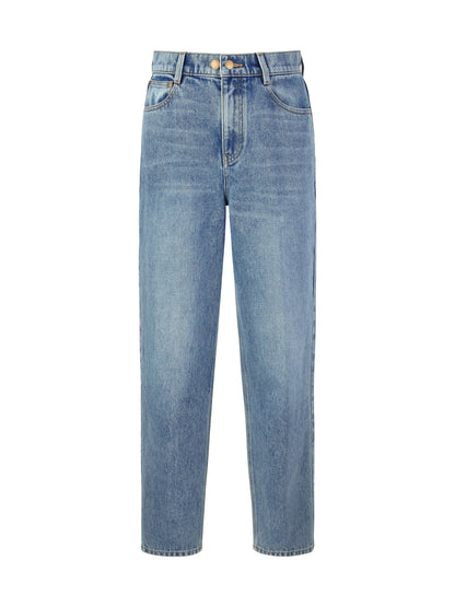 100% Cotton Denim Women Tapered Ankle Jeans