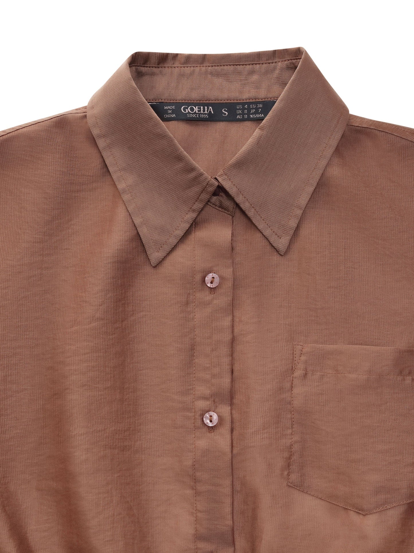 Tencel Blend Mock Layered Women Shirt