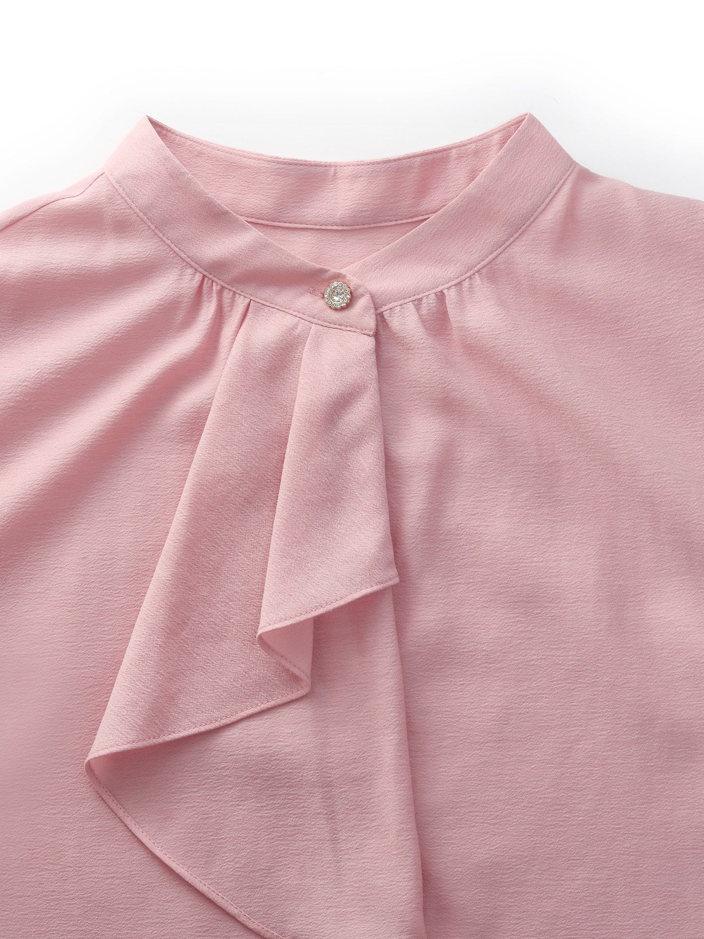 Acetate Blend Ruffle Blouse And Mermaid Skirt Two-Piece Set