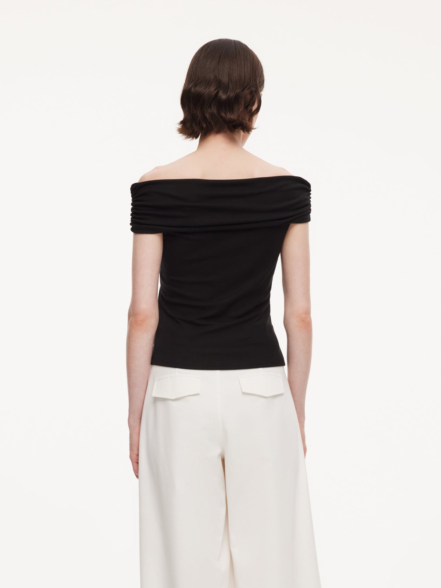 Lyocell Blend Off Shoulder Women Knit Top