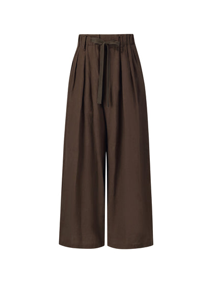 100% Linen Loose Fit Unisex Barrel Leg Pants