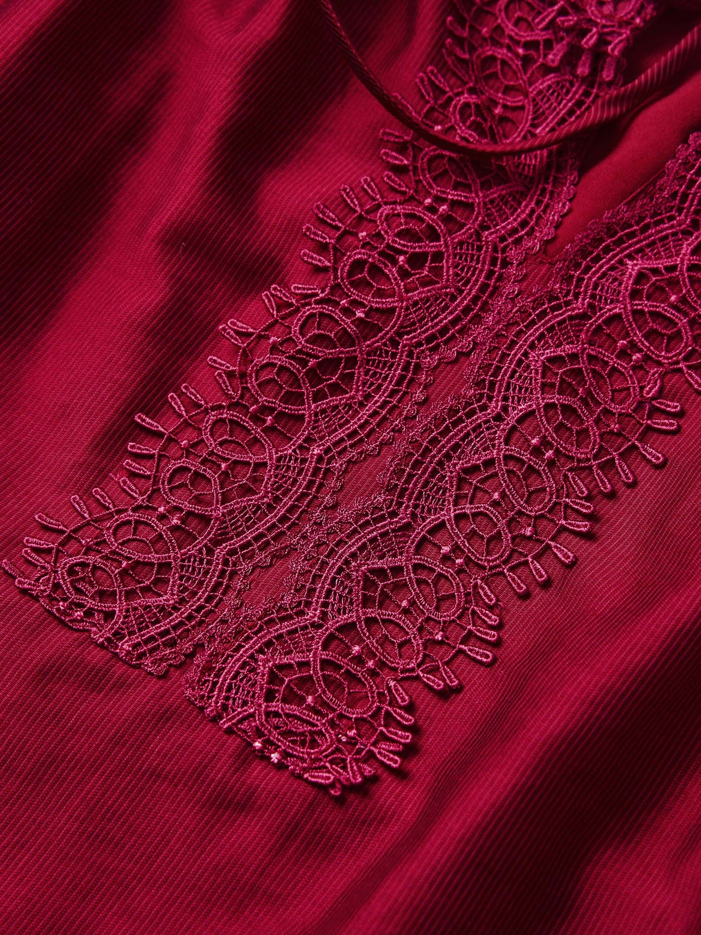 Tencel Blend Embroidered Square Neck Women Blouse
