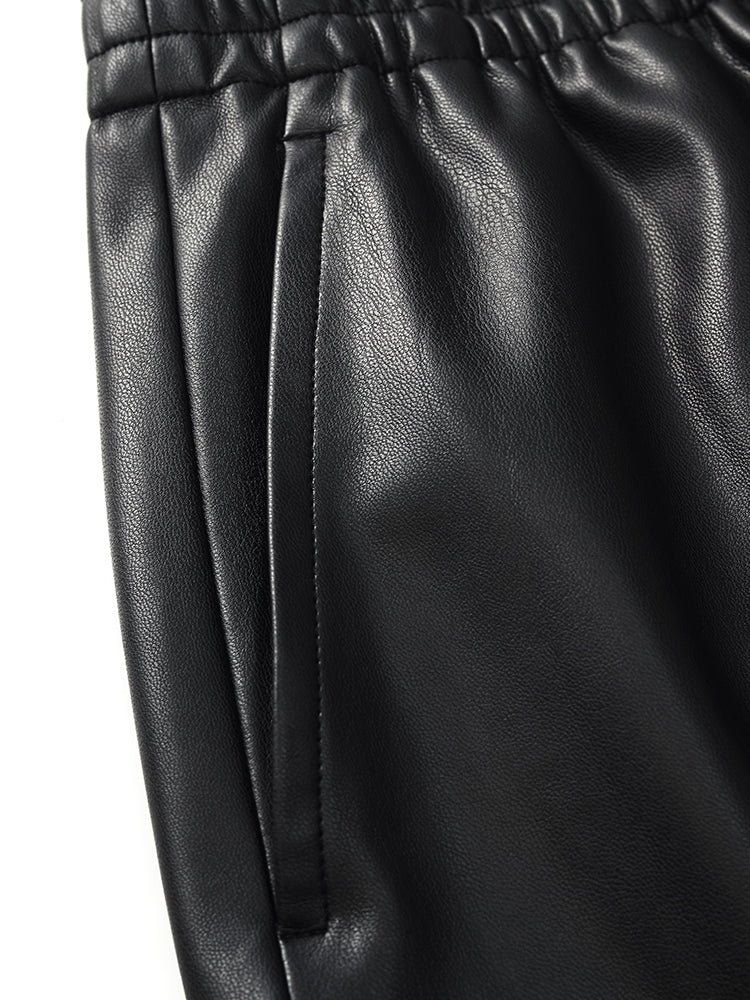 PU Leather Women Shorts