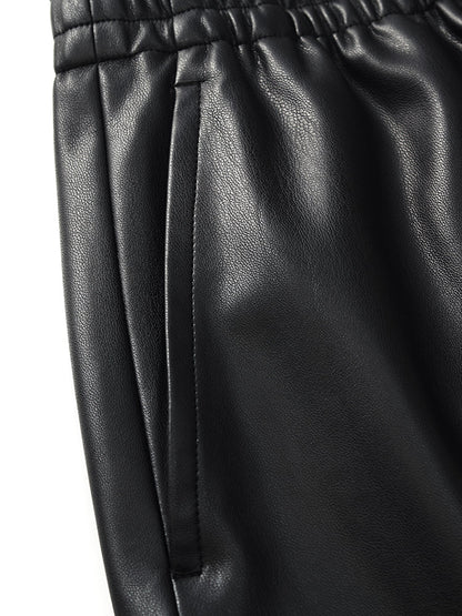 PU Leather Women Shorts