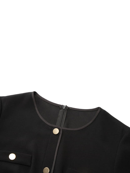 Triacetate Blend Women Midi Dress With Belt