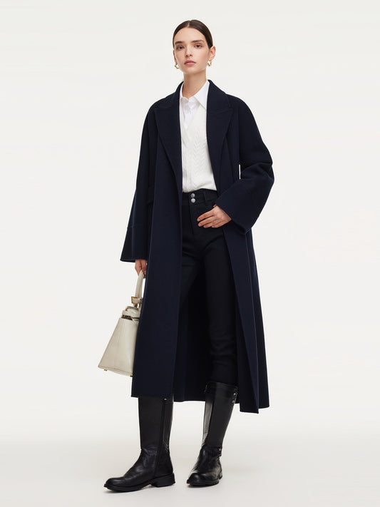 100% Wool Unisex Wrap Overcoat