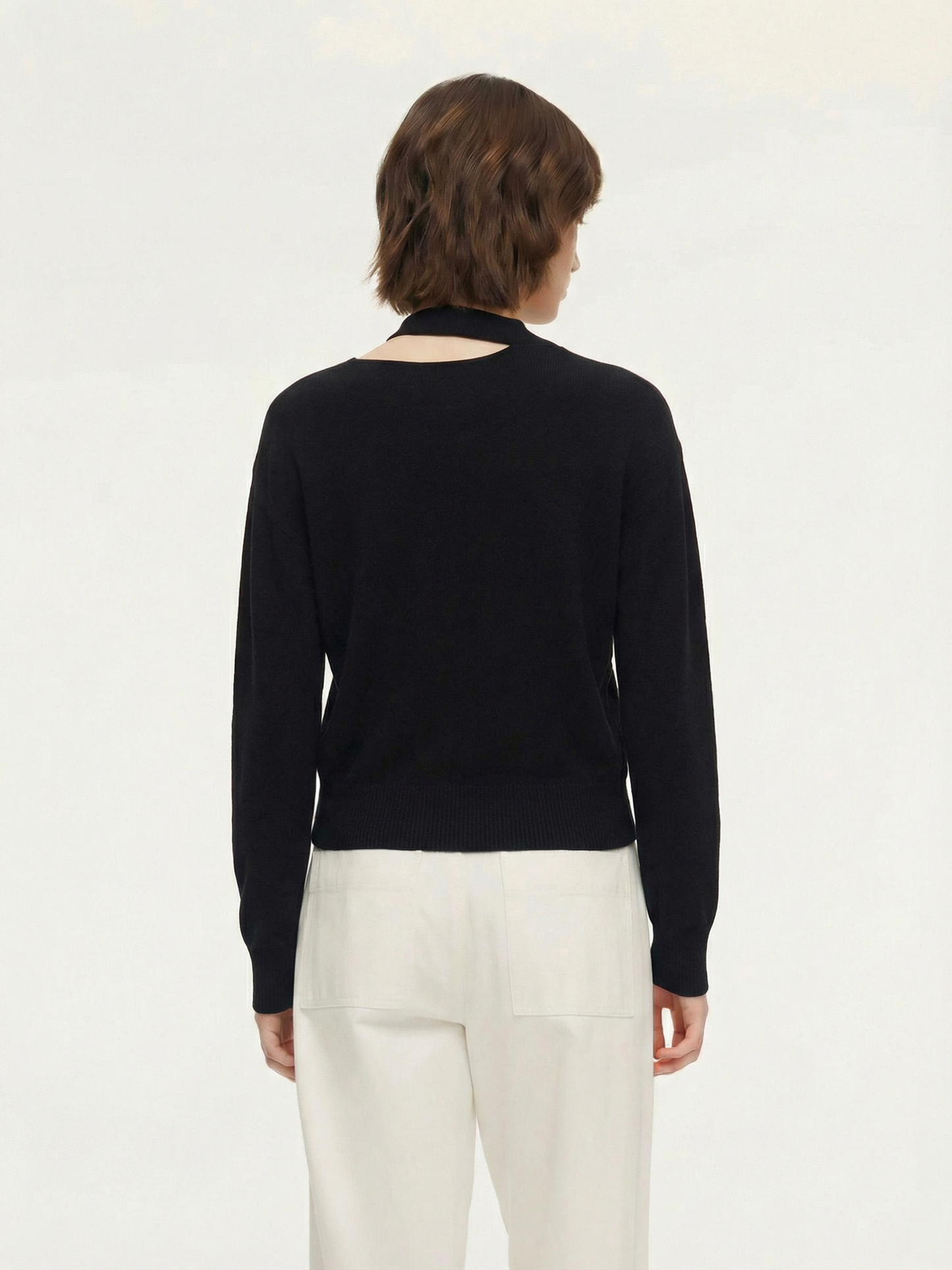 100% Wool Cut Out Women Sweater