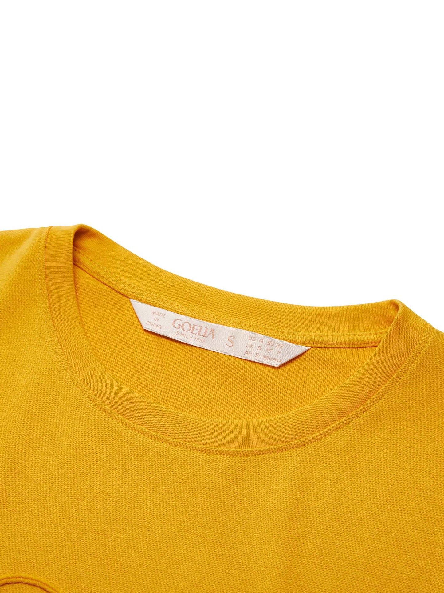 Cotton Blend Round Neck Tape Embroidered Women T-Shirt