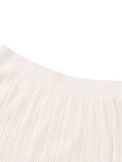 [Preview] Elastic Waist A-Line Women Knit Skirt