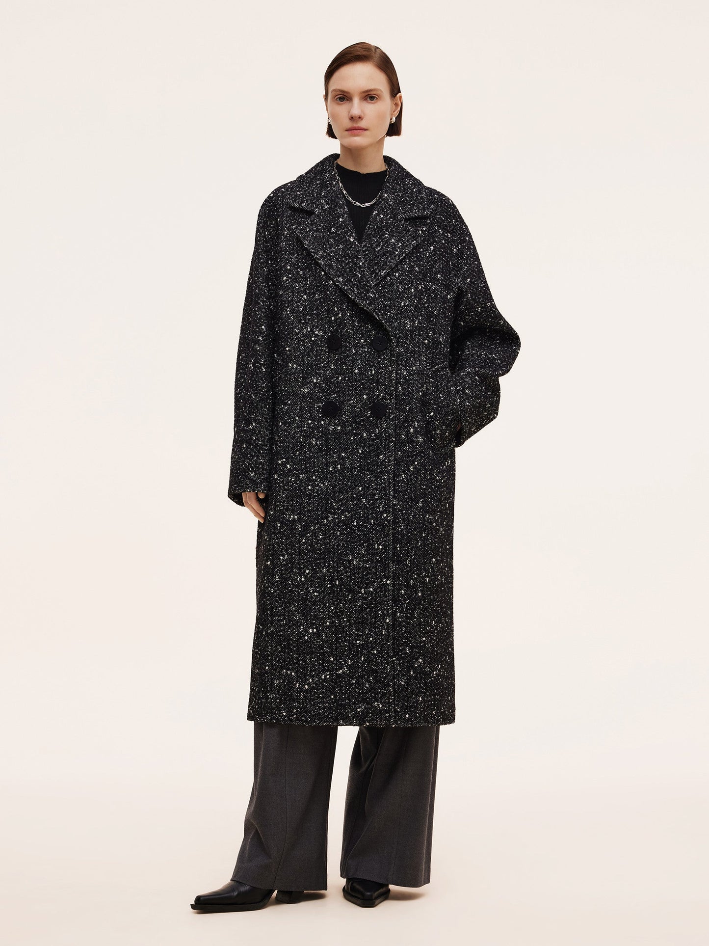 Wool Blend Unisex Oversized Coat