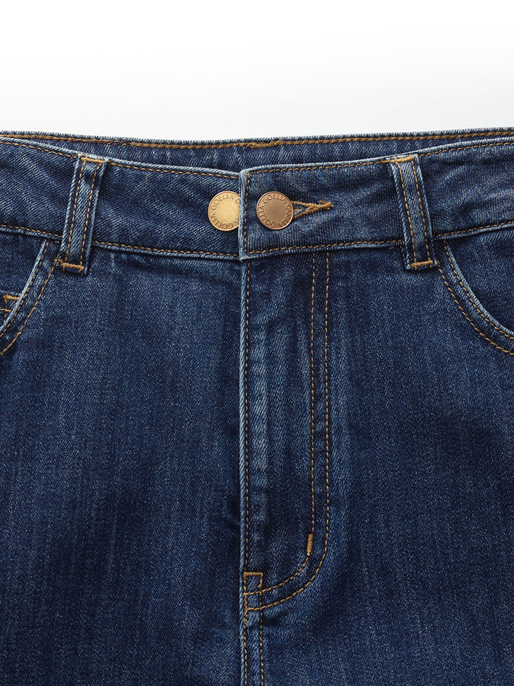 Denim Adjustable Waist Women Jeans