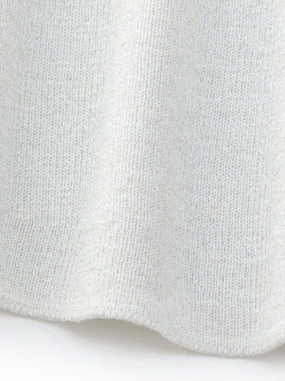 Lyocell Wool Blend Tie Front Women Knit Top