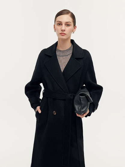 Cashmere And Wool Unisex Wrap Coat