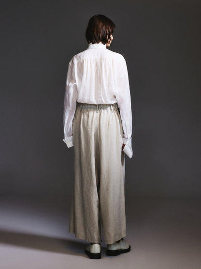 100% Linen Loose Fit Unisex Barrel Leg Pants