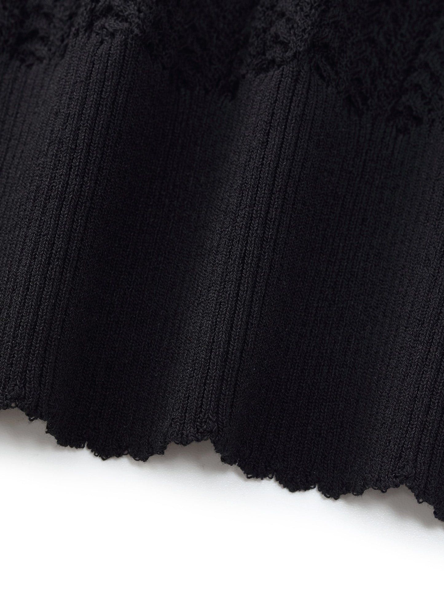 Tencel Blend Color Block Tie Front Women Openwork Knit Top