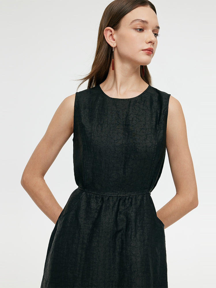 18 Momme Xiang Yun Silk Women Vest Midi Dress