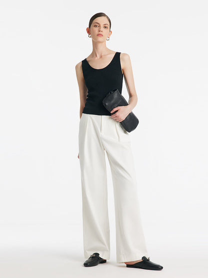 Acetate Round Neck Women Knitted Vest