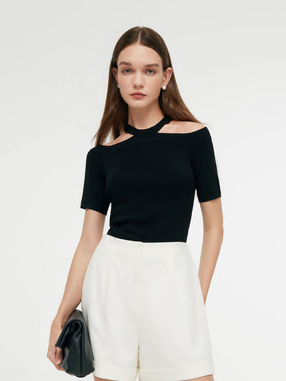 Off-shoulder Women Knit Top