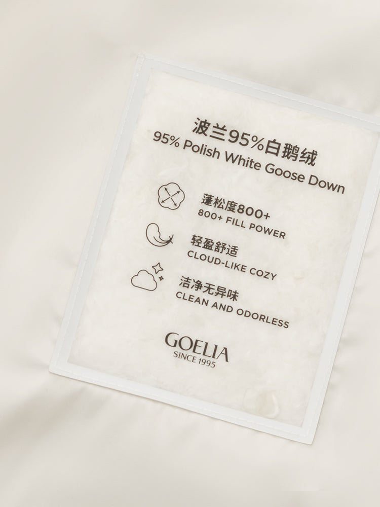 Zip-Up Hooded Goose Down Jacket