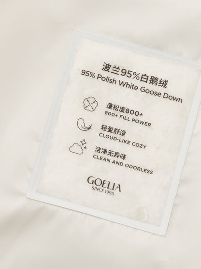 Zip-Up Hooded Goose Down Jacket