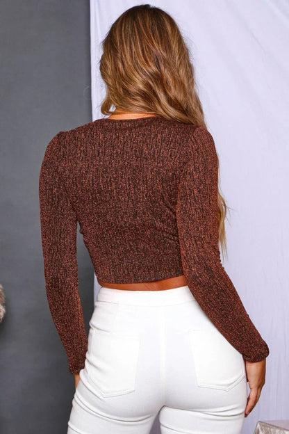 Ruched Bronze Top