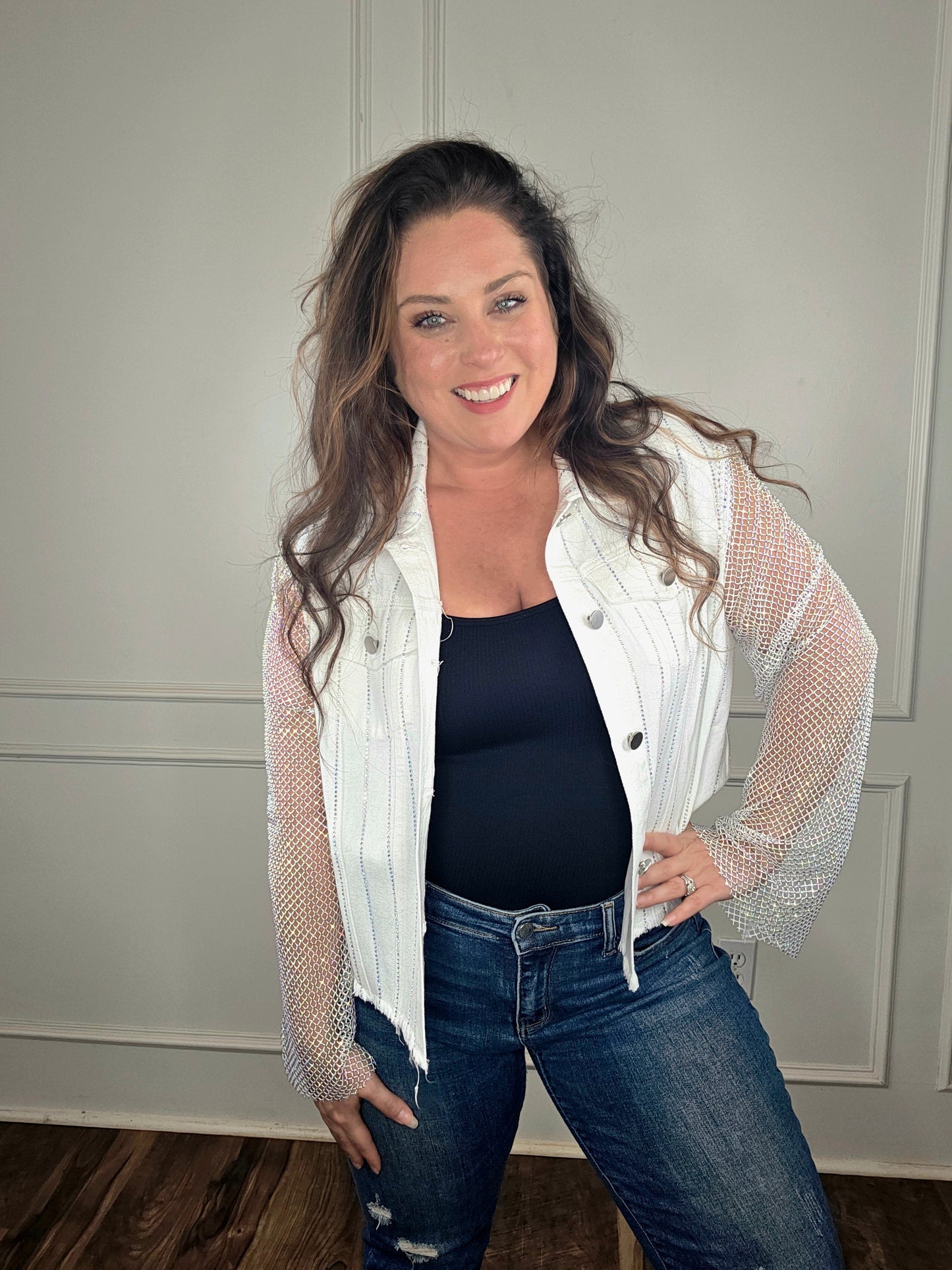 Sequin Denim Jacket