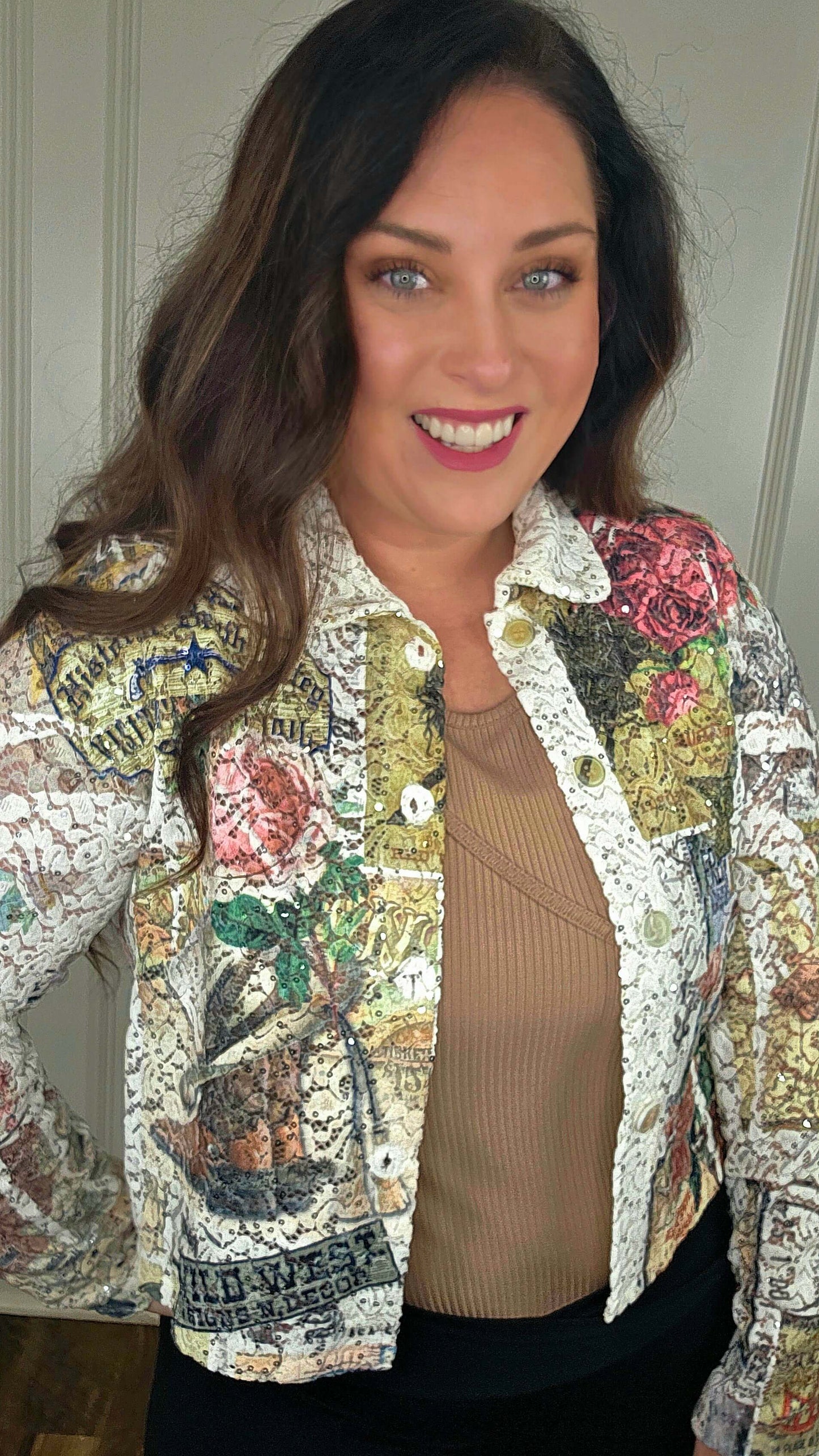 Origami - Lace Rodeo Jacket with Bling